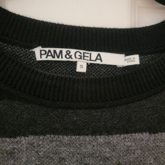 Pam & Gela Camo Sweater Dress in Grey Camo, Size S - Picture 4 of 4